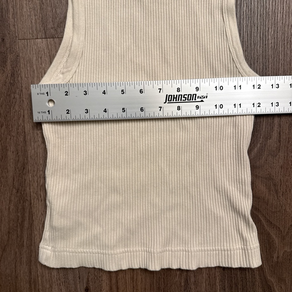 Perfectwhitet Cream Ribbed Tank Top - Picture 3 of 4